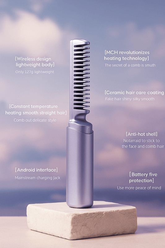 Rechargeable Hot Comb Hair Straightener