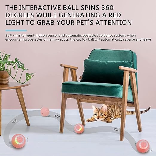 Cat Toy Ball Intelligent Funny Cat Ball 360 Degree (Pack of - 1)